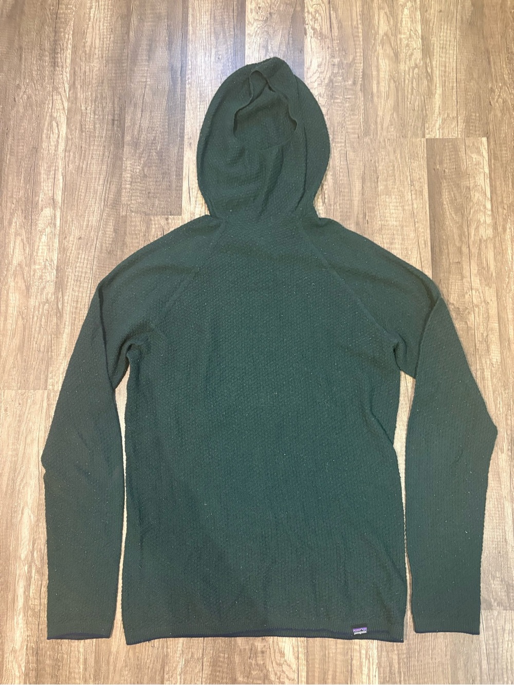 Patagonia Capilene Air Dark Green Hooded Knit Pullover